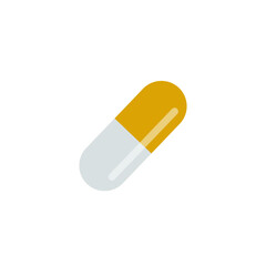Set of capsule pills isolated on white background. Vector illustration
