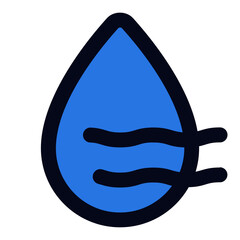 Humidity filled line icon