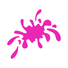 Colorful paint splatters.Paint splashes set.