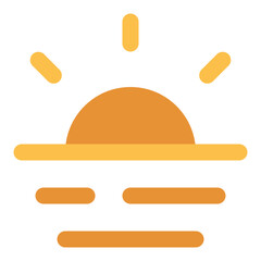 Sunset flat icon