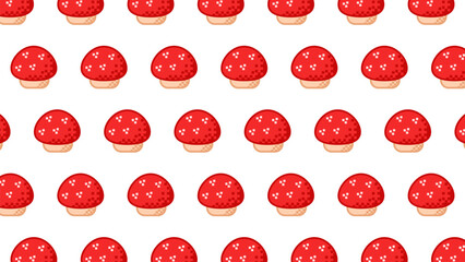 Red mushroom pixel art background pattern