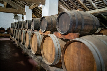 Balsamico vinegar casks in Italy