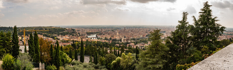 Verona city panomara in Autumn