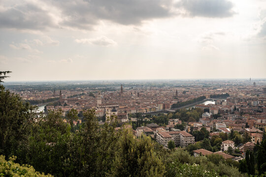 Verona city panomara in Autumn