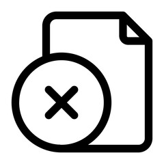 Obraz premium FIle delete line icon