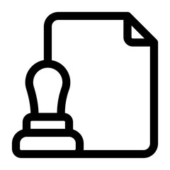 File stamp line icon