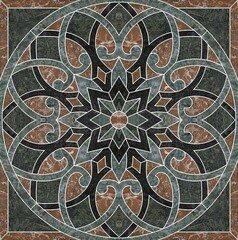 ornamental round mosaic