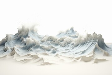 A 3D illustration showing a windy seafloor against a white background. Generative AI