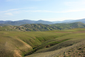 Beautiful green mountains. Khizi. Azerbaijan.