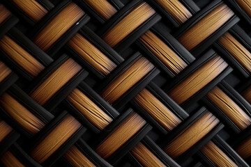 An illustration of wicker pattern or texture, wood background