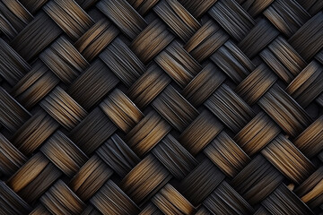 An illustration of wicker pattern or texture, wood background