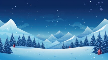 Winter christmas background with snow and frost with for web banner, design template, Generative AI
