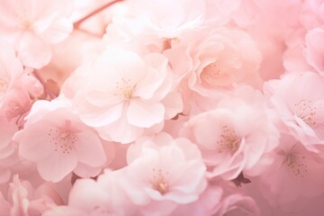 Soft foucs of sweet roses in pastel pink color texture for background, Generative AI