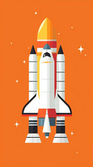 Fototapeta premium launch vehicle illustration,created with Generative AI tecnology.