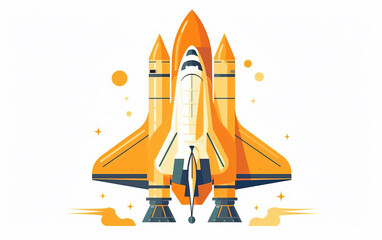 launch vehicle illustration,created with Generative AI tecnology.