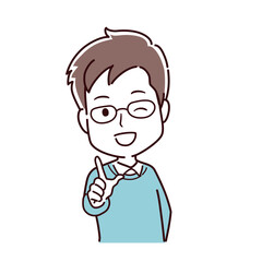 色々なポーズの私服の男性のイラスト