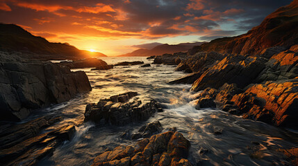 Obraz premium sunset over the sea