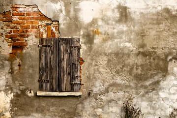 old wall with window