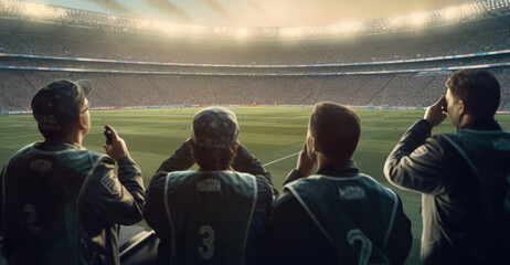 Fototapeta premium Big football stadium full of people