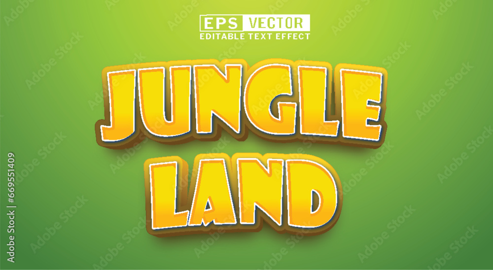Aufkleber editable text style effect lords text style theme jungle land text effect