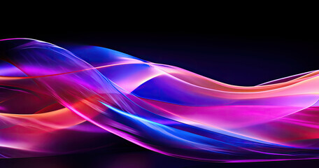Modern abstract waves neon colors background