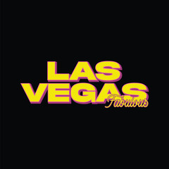 las vegas vector text for t shirt design