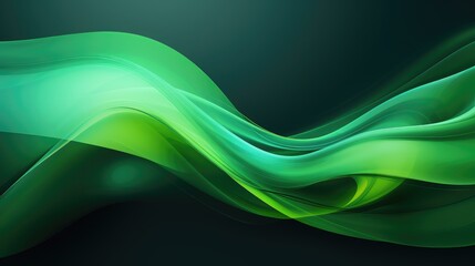 Abstract green background with wavy lines