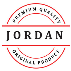 Jordan. The sign premium quality. Original product. Framed with the flag of the country