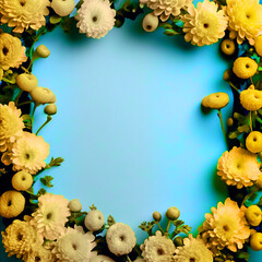 frame of flowers