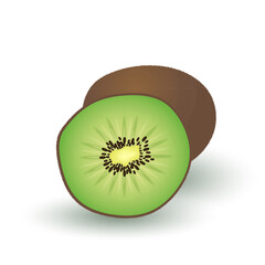 Obraz premium Realistic image of kiwi, exotic fruit