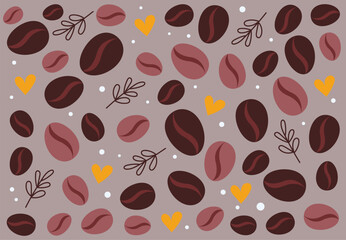 Coffee bean cafe drink caffeine beverage banner poster concept. Vector flat graphic design illustration