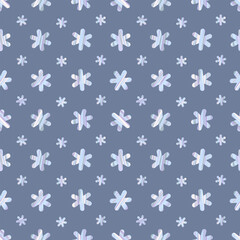 Christmas pattern with snowflakes, winter background.