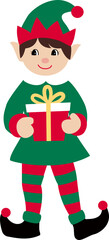 Cute retro Christmas elf 
