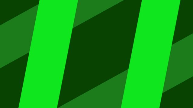 Animated Background Green Stripes.  A background animation of green stripes in repeating patterns.