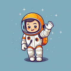 Fototapeta premium astronaut cartoon