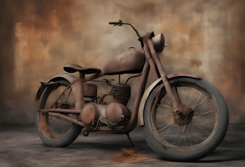 Old vintage rusty bike
