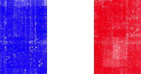 France flag old banner