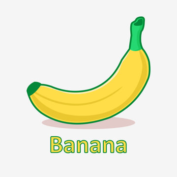 Kids learning alphabet with fruit banana