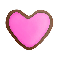 Strawberry chocolate in the shape of a heart