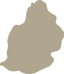 doodle freehand drawing of mauritius island map.