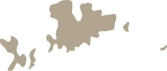 doodle freehand drawing of mykonos island map. - obrazy, fototapety, plakaty