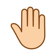 Fototapeta premium Human hand palm icon. Pictogram isolated on a white background. Vector illustration.
