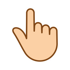 Hand pointer icon. Clicking mouse pointer. Pictogram isolated on a white background. Vector illustration.