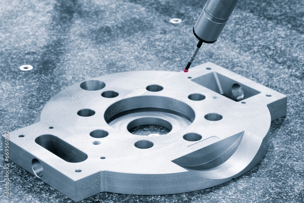 Poster quality control on milling cnc machine, coordinate measuring machine, quality control machine contro