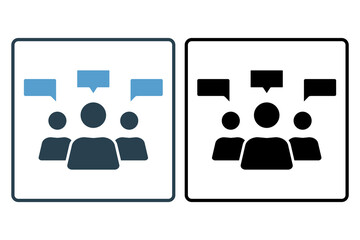 Customer feedback icon. icon related to marketing. Solid icon style. Simple vector design editable