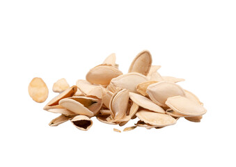 Pumpkin seed husk isolated on white or transparent background