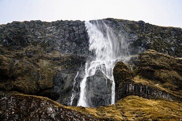 waterfall on the rocks