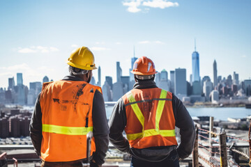 Construction workers, amid industry challenges, emphasize safety in discussions with city skyline