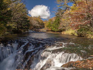 waterfall in autumn