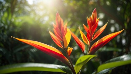 Vibrant Tropics: Stunning Heliconia Flower Display